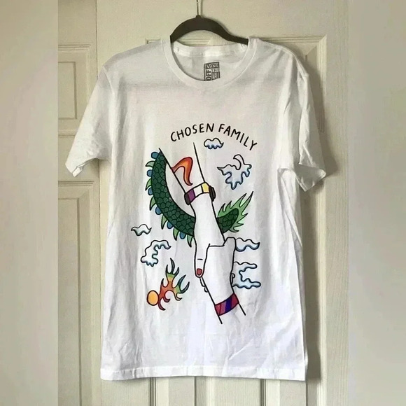 Vans Shirt Men's Small  Pride Chosen Family Graphic Skate Cotton Tee NWOT - Picture 1 of 4